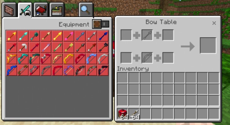 V3.5 of the NewBows Addon includes a Fletching Table function.